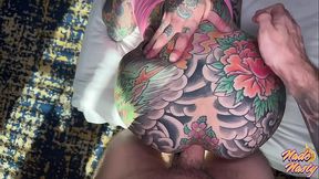Tatted Split Tongue Slut Tiger Lilly Worships my Dick