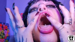 lustful blowjob ends with cumshot on nose