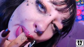 lustful blowjob ends with cumshot on nose