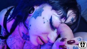 lustful blowjob ends with cumshot on nose