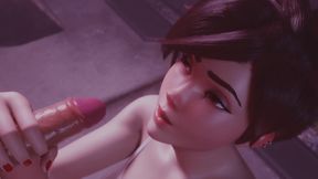 Overwatch Tracer Gives 3d Animated Blowjob Till Cumshot