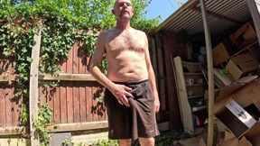 Big Uncut Cock Naked Outdoor Close up Masturbating, Edging, Cumming - Rockardglans 212