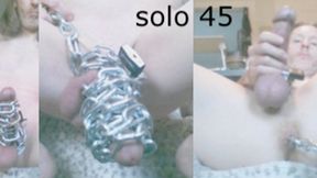 Heteroflexible K solo V45: thin fit muscular hung older twunk chain cock ring and in asshole