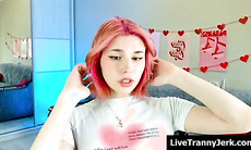 Watch this live webcam show of a hot and naughty shemale getting naughty with a big cock