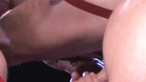 Matthew's closed fist is pushing through Mason's butt, & Mason begs for more an