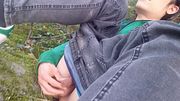 Jon Arteen twink's soft strokes outdoor, caught or not