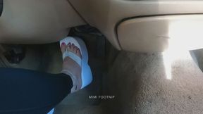 V8 Driving in Y2K Platform Thong Sandals