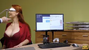 Amateur. Redhead Isabella Lui with huge hooters has sex