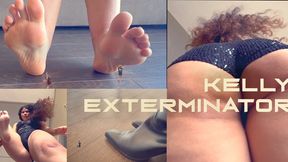 KELLY EXTERMINATOR 1080 - Bare foot SQUISHING, butt CRUSH and vaporizing