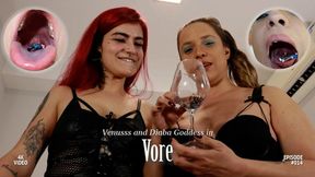 Prey to two sexy and voracious giants! Vore Fetish (4K VIDEO)