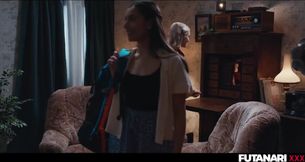 Blonde Bitch Grows Futa Cock Ghost Surprise Handjob Cum Explosion