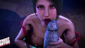 Ada Wong's every hole filled to the brim