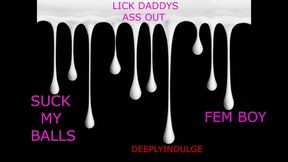 SISSY BOY licking DADDYS BOOTY AND FELLATING HIS PHAT TESTICLES (AUDIO ROLEPLAY) FATHER AND THE SISSY