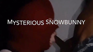 Snowbunny drinks ginormous BIG BLACK COCK raw muddy insatiable inhale gasping bj