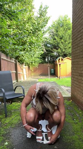 Sexy Crossdresser Kellycd2022 in Sexy White Lingerie