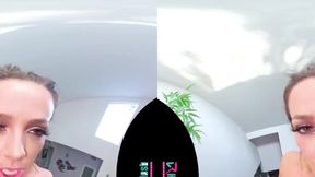 Abigail Mac rides cock and gets creampied in VR POV