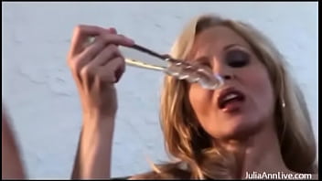 Julia Ann Alone With Her Glass Dildo