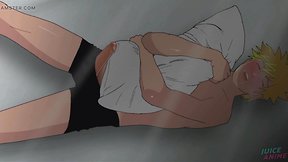 Pillow rubbing yaoi scene