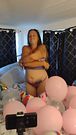 POV After Party Sisterinlaw In Bed Full Of Balloons Flashes Big Perky Nipples and Takes Off Dress