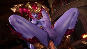 3D Futanari Shyvana Lol Anal Dildo Fuck and Cumshot