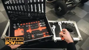 Gorgeous mechanic GF shares her hot love for cars and man