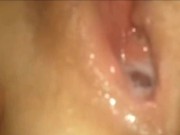 Husband friend fuck slut wife then double creampie cum in pussy and cumshot