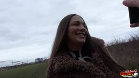 GERMAN SCOUT - Anal Casting Sex for Freckled Big Butt and Boobs Maid Cora Love