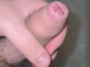 19 year old playing with semi in the shower