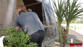 small bts of the scene  first anal ever 0% pussy for this amazing new thai girl, with a huge cock that destroys her ass!