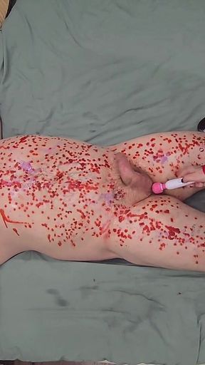 Jimbob Teased with Ice, Wax and Spanked with Cumshot