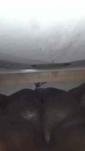 Thot In Texas - Gloryhole - Real Amateur BBC Fucking My Wife's Hairy Ebony Pussy   Clip 2