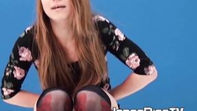 ”Beautiful Japanese teen pissing a river in front of camera”