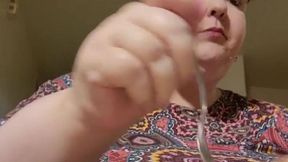 Celestial devours big meals in a chubby bondage romp