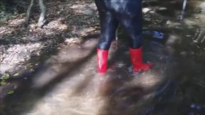 I am walking in a small river