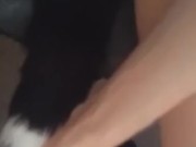 Femboy trying out new furry tail butt plug