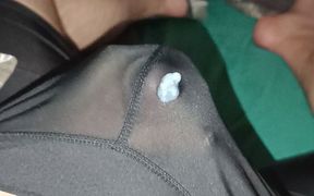 Chubby Boy Cumming in Black Undies