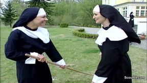 German Nun get her First Fuck from Repairman in Kloster