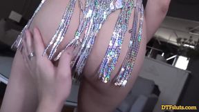 Brunette Bella Mur Shakes Her Assets in a Private Dance