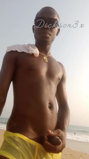 On the Beach of Cotonu Wanking Alone Who Cares for a Quickie