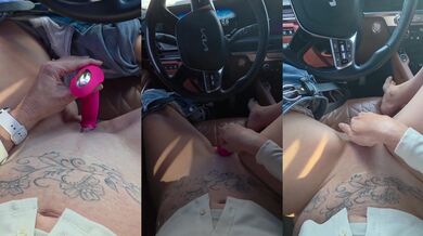 Playtime in my car, creamy pussy, wevibe