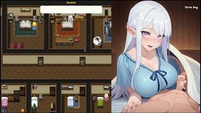 ntr tales the elf next stream [ cuckold hentai game ] ep.2 shy elf streamer expose her tits while her cuck husband work !