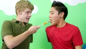 Twink Fireworks: Anthony Brycens Insatiable Blowjob Battle – Lollipop Twinks