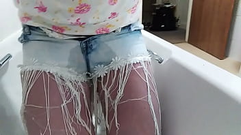 I needed to pee so I wet myself in my shorts