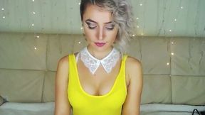 Pretty Blonde Undressing Live - Awesome Girl Teases P1 High Def