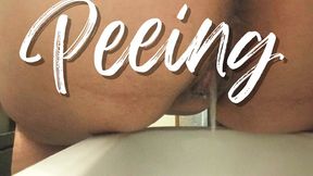 POV PEE IN BATHROOM