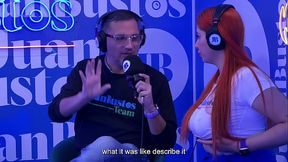 Andrea Pardo cums 5 times! in a row on the sex machine at Juan Bustos Podcast