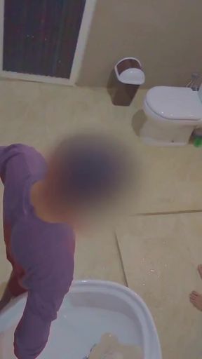 Thrilling moment from &quot;I take off all cloths and show my cock to my new roommate when he washes his face&quot;