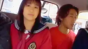 Airin Okui Uniform Blowjob Duo Sucks Big Erect Cocks