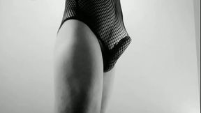 Fishnet onesie wank