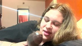 Sexy blonde bbw enjoys black bull